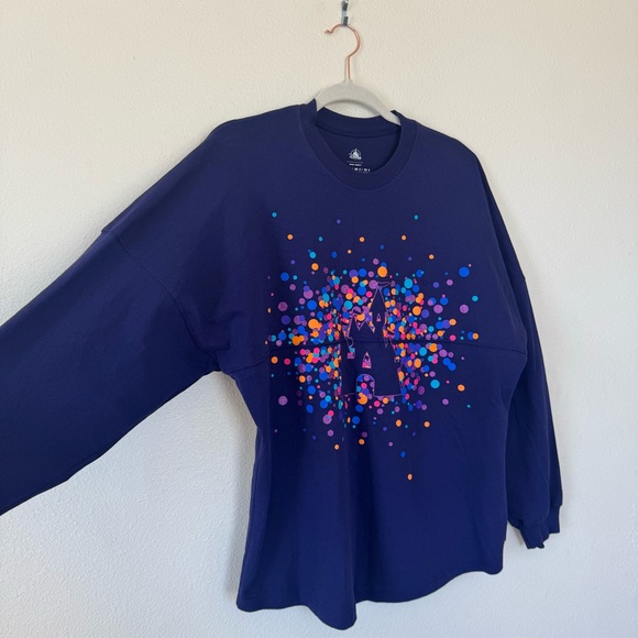 Disney World Spirit Jersey Purple Dolman Sweatshiet Crew Neck Oversized Cotton S - Picture 2 of 10